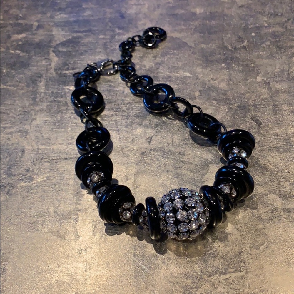 Black statement necklace